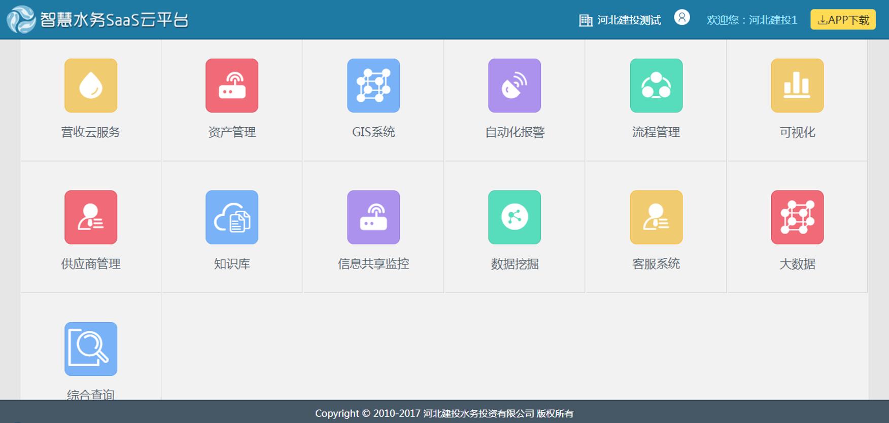 河北建投水务——智慧水务SaaS私有云平台
